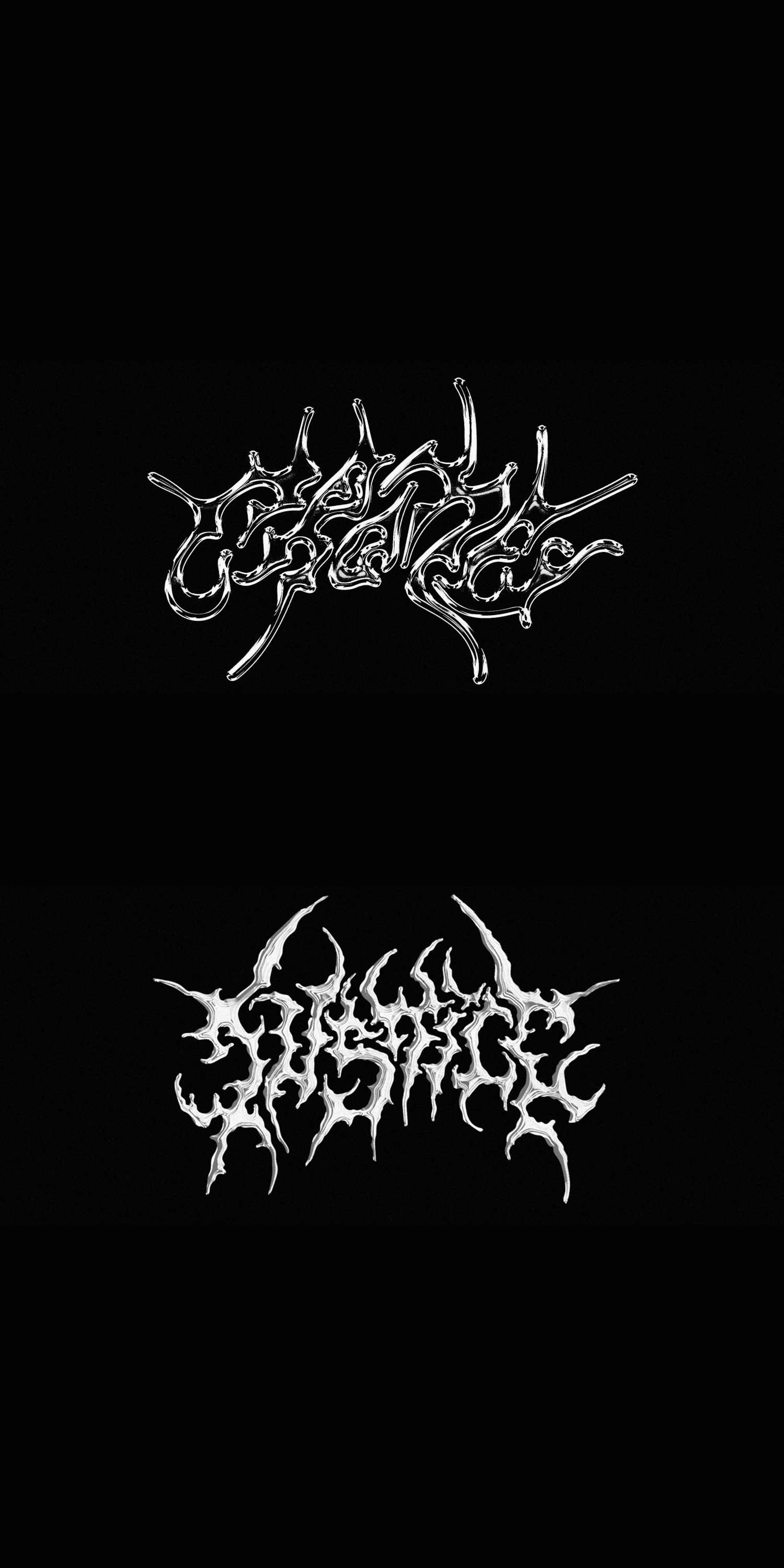 Chrome branding on different background