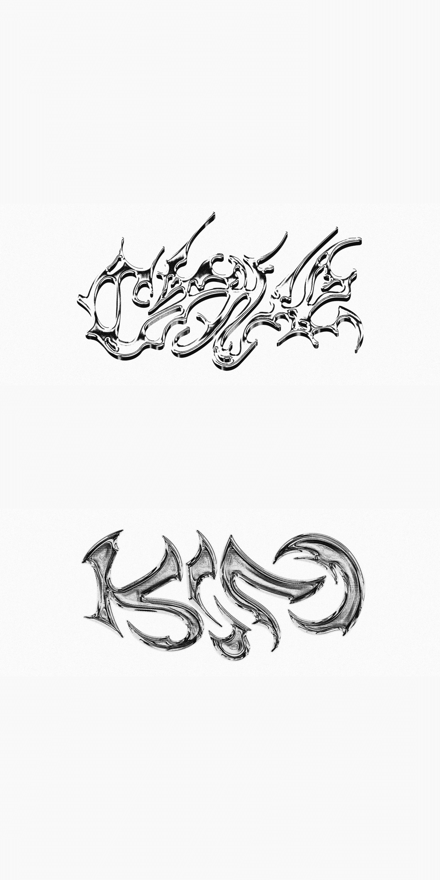 Chrome branding on different background