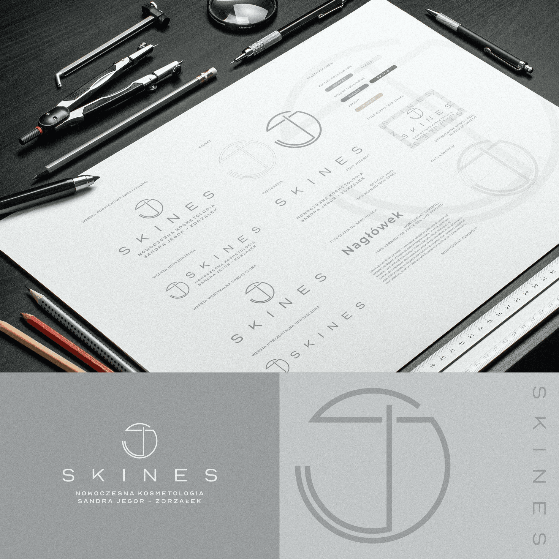 SKINES branding
