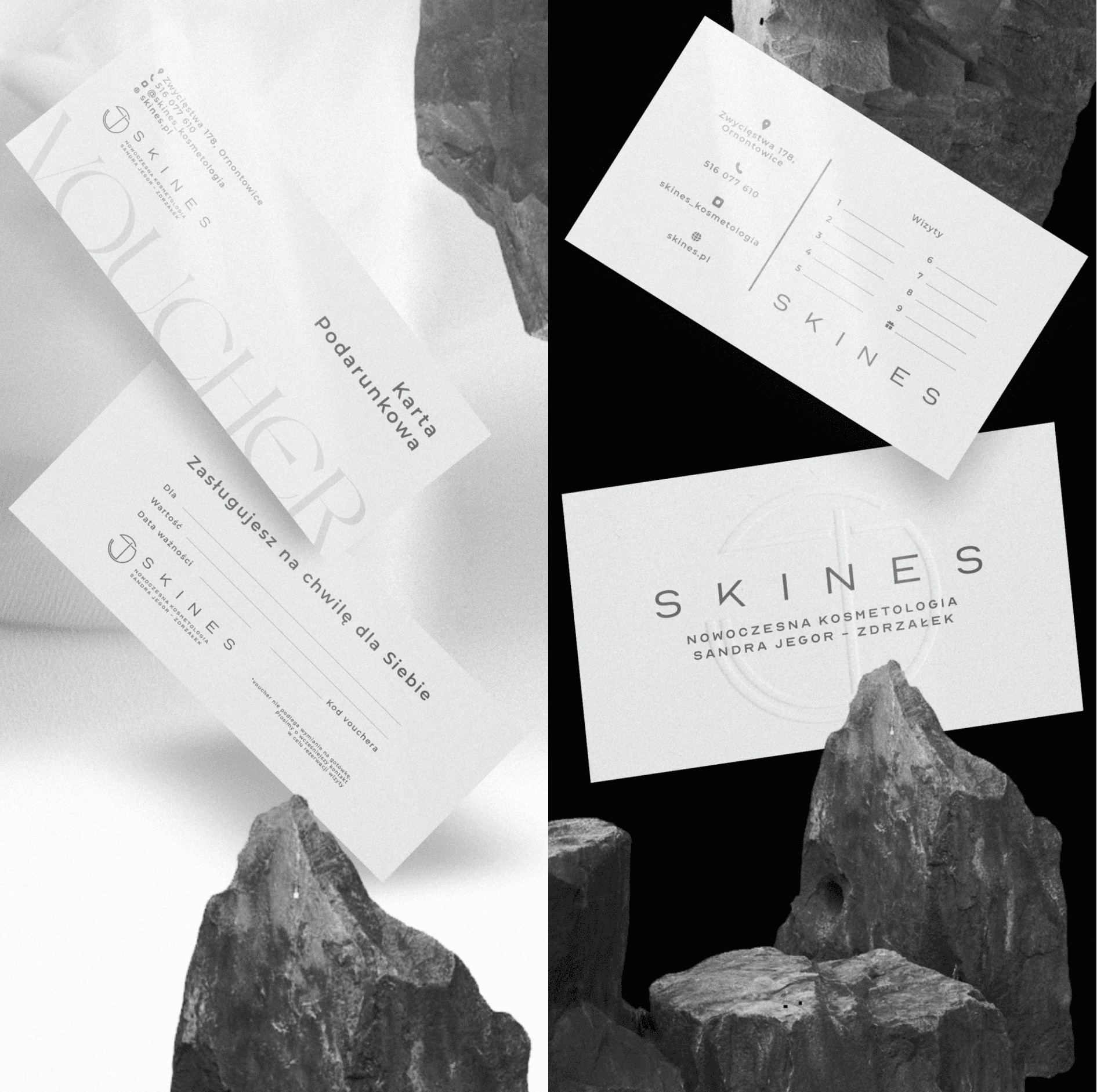 SKINES branding